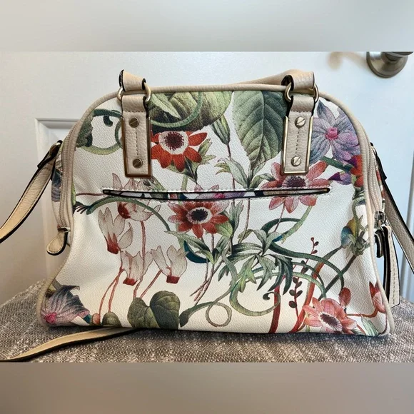 Dana Buchman Botanical/Flower, Double Handle Handbag, crossbody - Picture 10 of 13